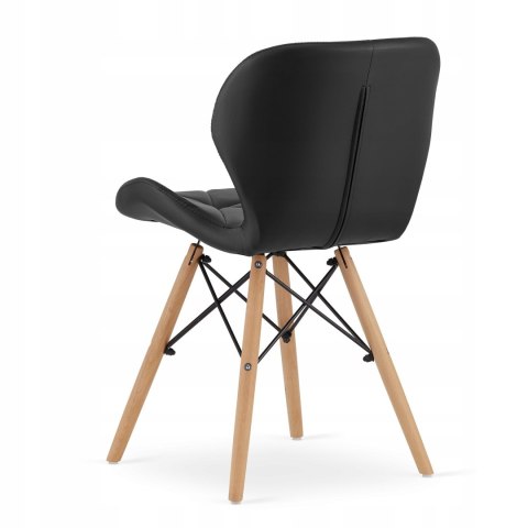 Zestaw stół prostokątny ADRIA 120x80 czarny + 4 krzesła LAGO czarne ekoskóra Zestaw stół prostokątny ADRIA 120x80 czarny + 4 krzesła LAGO czarne ekoskóra