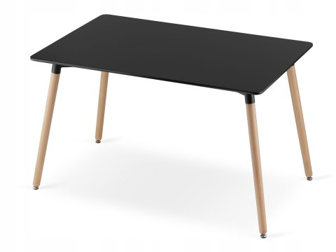 Zestaw stół prostokątny ADRIA 120x80 czarny + 4 krzesła OSAKA czarne Zestaw stół prostokątny ADRIA 120x80 czarny + 4 krzesła OSAKA czarne