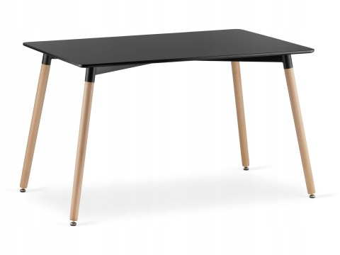 Zestaw stół prostokątny ADRIA 120x80 czarny + 6 krzeseł OSAKA czarne Zestaw stół prostokątny ADRIA 120x80 czarny + 6 krzeseł OSAKA czarne