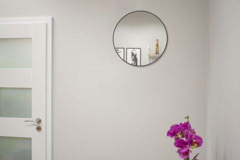 Lustro 50cm czarna rama Lustro 50cm czarna rama