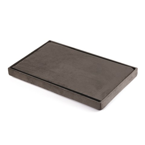 Pufa składana XL z guzikami - 60x38x38cm aksamit brąz Pufa składana XL z guzikami - 60x38x38cm aksamit brąz