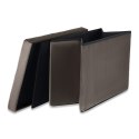 Pufa składana XL z guzikami - 60x38x38cm aksamit brąz Pufa składana XL z guzikami - 60x38x38cm aksamit brąz