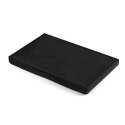 Pufa składana XL z guzikami - 60x38x38cm aksamit czarna Pufa składana XL z guzikami - 60x38x38cm aksamit czarna