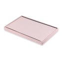 Pufa składana XL z guzikami - 60x38x38cm aksamit róż Pufa składana XL z guzikami - 60x38x38cm aksamit róż