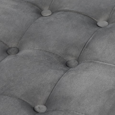 Pufa składana XL z guzikami - 60x38x38cm aksamit szara Pufa składana XL z guzikami - 60x38x38cm aksamit szara