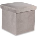 Pufa składana M - 30x30x30cm aksamit beż Pufa składana M - 30x30x30cm aksamit beż