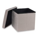 Pufa składana M - 30x30x30cm aksamit beż Pufa składana M - 30x30x30cm aksamit beż