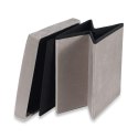 Pufa składana M - 30x30x30cm aksamit beż Pufa składana M - 30x30x30cm aksamit beż
