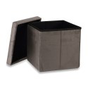 Pufa składana M - 30x30x30cm aksamit brąz Pufa składana M - 30x30x30cm aksamit brąz