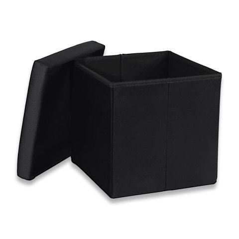 Pufa składana M - 30x30x30cm aksamit czarna Pufa składana M - 30x30x30cm aksamit czarna