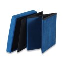 Pufa składana M - 30x30x30cm aksamit granat Pufa składana M - 30x30x30cm aksamit granat