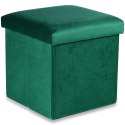 Pufa składana M - 30x30x30cm aksamit zielony Pufa składana M - 30x30x30cm aksamit zielony