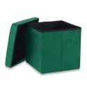 Pufa składana M - 30x30x30cm aksamit zielony Pufa składana M - 30x30x30cm aksamit zielony