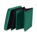 Pufa składana M - 30x30x30cm aksamit zielony Pufa składana M - 30x30x30cm aksamit zielony