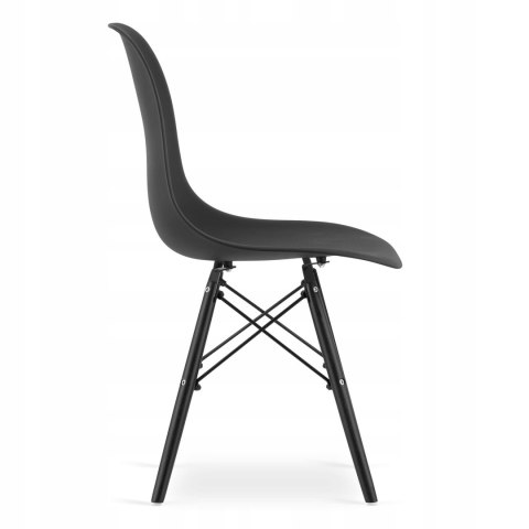 Zestaw stół prostokątny TESSA 120x60 czarny + 4 krzesła OSAKA czarne Zestaw stół prostokątny TESSA 120x60 czarny + 4 krzesła OSAKA czarne