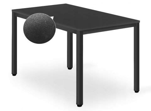 Zestaw stół prostokątny TESSA 120x60 czarny + 4 krzesła OSAKA czarne Zestaw stół prostokątny TESSA 120x60 czarny + 4 krzesła OSAKA czarne