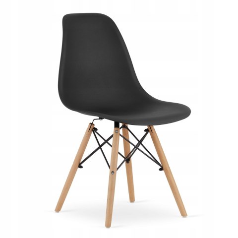Zestaw stół prostokątny TESSA 120x60 czarny + 4 krzesła OSAKA czarne Zestaw stół prostokątny TESSA 120x60 czarny + 4 krzesła OSAKA czarne