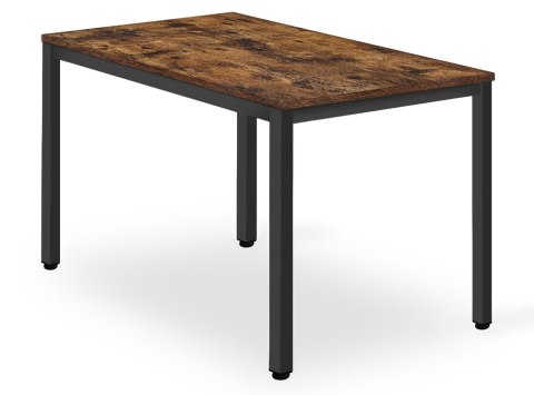 Zestaw stół prostokątny TESSA 120x60 rustykalny + 4 krzesła OSAKA czarne Zestaw stół prostokątny TESSA 120x60 rustykalny + 4 krzesła OSAKA czarne