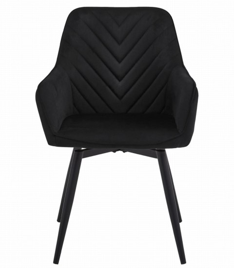 Krzesło NANA360 - czarny aksamit / nogi czarne x 1 Krzesło NANA360 - czarny aksamit / nogi czarne x 1