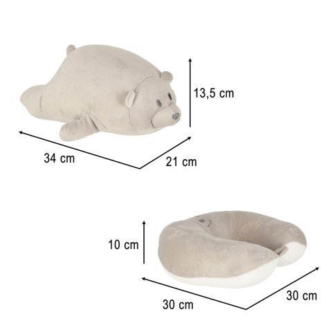 Poduszka podróżna 2w1 rogal pod kark do samolotu samochodu maskotka miś Poduszka podróżna 2w1 rogal pod kark do samolotu samochodu maskotka miś