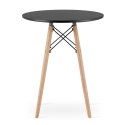 Stół TODI Okrągły 60cm - czarny Stół TODI Okrągły 60cm - czarny