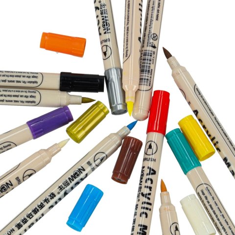 Markery akrylowe do tkanin kamieni pisaki flamastry mazaki wodoodporne DIY 12 szt. Markery akrylowe do tkanin kamieni pisaki flamastry mazaki wodoodporne DIY 12 szt.
