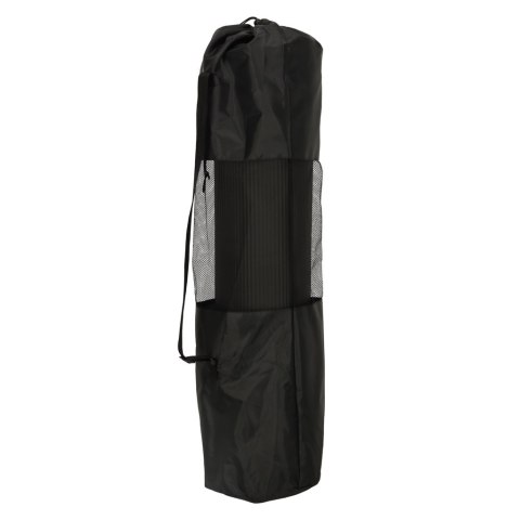Mata do ćwiczeń jogi gimnastyczna treningowa fitness karimata gruba 1,5cm czarna + pokrowiec Mata do ćwiczeń jogi gimnastyczna treningowa fitness karimata gruba 1,5cm czarna + pokrowiec