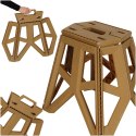 Taboret składany krzesełko turystyczne kempingowe przenośne 40 cm beżowy Taboret składany krzesełko turystyczne kempingowe przenośne 40 cm beżowy