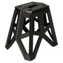 Taboret składany krzesełko turystyczne kempingowe przenośne 40 cm czarny Taboret składany krzesełko turystyczne kempingowe przenośne 40 cm czarny
