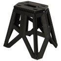 Taboret składany krzesełko turystyczne kempingowe przenośne 40 cm czarny Taboret składany krzesełko turystyczne kempingowe przenośne 40 cm czarny