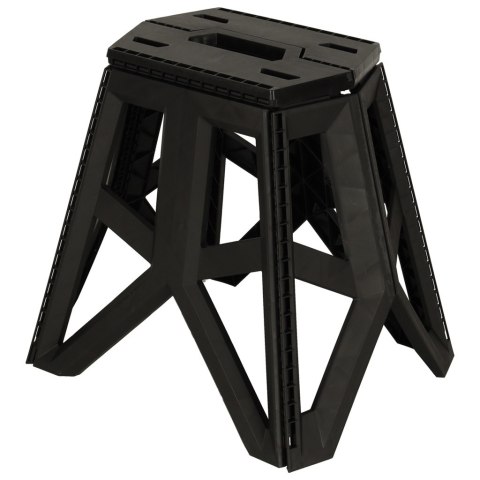 Taboret składany krzesełko turystyczne kempingowe przenośne 40 cm czarny Taboret składany krzesełko turystyczne kempingowe przenośne 40 cm czarny