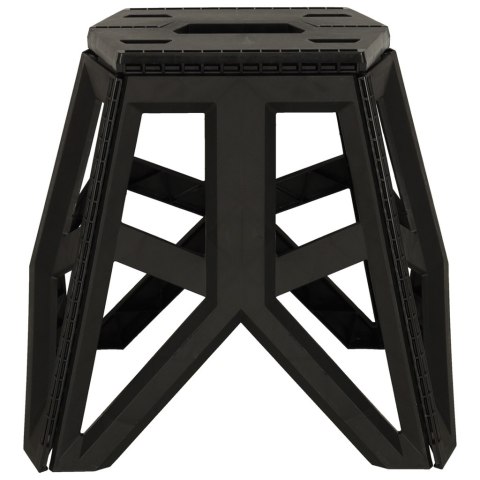 Taboret składany krzesełko turystyczne kempingowe przenośne 40 cm czarny Taboret składany krzesełko turystyczne kempingowe przenośne 40 cm czarny