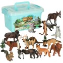 Figurki zwierząt zwierzęta zoo safari farma akcesoria skrzynka 19 el. Figurki zwierząt zwierzęta zoo safari farma akcesoria skrzynka 19 el.