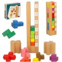 Klocki drewniane edukacyjne układanka Montessori kolorowe Klocki drewniane edukacyjne układanka Montessori kolorowe