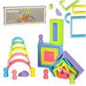 Klocki drewniane edukacyjne układanka tęcza puzzle montessori tęcza kolorowe Klocki drewniane edukacyjne układanka tęcza puzzle montessori tęcza kolorowe