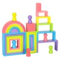 Klocki drewniane edukacyjne układanka tęcza puzzle montessori tęcza kolorowe Klocki drewniane edukacyjne układanka tęcza puzzle montessori tęcza kolorowe