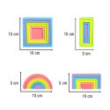 Klocki drewniane edukacyjne układanka tęcza puzzle montessori tęcza kolorowe Klocki drewniane edukacyjne układanka tęcza puzzle montessori tęcza kolorowe