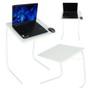 Stolik pod laptopa do laptopa stół wielofunkcyjny składany regulowany 69cm biały Stolik pod laptopa do laptopa stół wielofunkcyjny składany regulowany 69cm biały