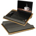 Stolik pod laptopa przenośny taca do łóżka na kolana podstawka drewniany z poduszką Stolik pod laptopa przenośny taca do łóżka na kolana podstawka drewniany z poduszką