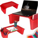 Stolik pod laptopa z organizerem podróżny samochodowy dla dzieci z kieszeniami śniadaniowy podstawka przenośny stabilny czerwony Stolik pod laptopa z organizerem podróżny samochodowy dla dzieci z kieszeniami śniadaniowy podstawka przenośny stabilny czerwony