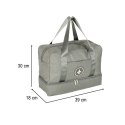 Torba podróżna bagaż podręczny do samolotu podróżna turystyczna pojemna uchwyt kieszenie 39x18x30 szara Torba podróżna bagaż podręczny do samolotu podróżna turystyczna pojemna uchwyt kieszenie 39x18x30 szara