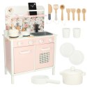 Kuchnia dla dzieci drewniana MDF Lulilo FLoro akcesoria różowa 82cm Kuchnia dla dzieci drewniana MDF Lulilo FLoro akcesoria różowa 82cm
