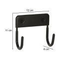 Wieszak uchwyt na deskę do prasowania metalowy udźwig 15 kg czarny Wieszak uchwyt na deskę do prasowania metalowy udźwig 15 kg czarny