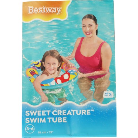 Kółko do pływania dmuchane BESTWAY 36013 motylki 56cm Kółko do pływania dmuchane BESTWAY 36013 motylki 56cm