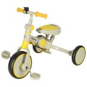 Rowerek trójkołowy TRIKE FIX V4 rower spacerówka rowerek biegowy 6w1 szary żółty Rowerek trójkołowy TRIKE FIX V4 rower spacerówka rowerek biegowy 6w1 szary żółty