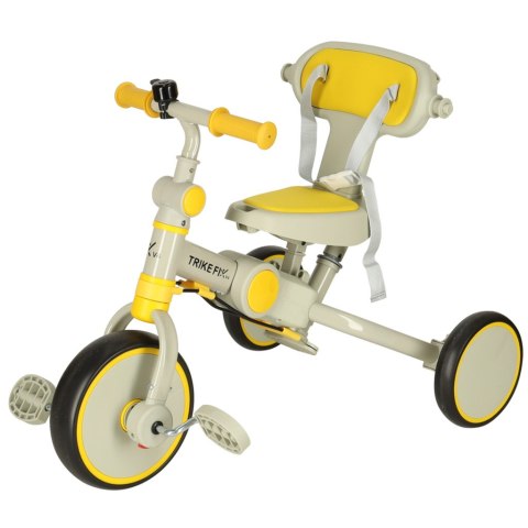 Rowerek trójkołowy TRIKE FIX V4 rower spacerówka rowerek biegowy 6w1 szary żółty Rowerek trójkołowy TRIKE FIX V4 rower spacerówka rowerek biegowy 6w1 szary żółty