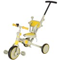 Rowerek trójkołowy TRIKE FIX V4 rower spacerówka rowerek biegowy 6w1 szary żółty Rowerek trójkołowy TRIKE FIX V4 rower spacerówka rowerek biegowy 6w1 szary żółty