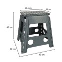 Stołek taboret składany antypoślizgowy 39cm ciemny szary Stołek taboret składany antypoślizgowy 39cm ciemny szary