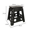 Stołek taboret składany antypoślizgowy 39cm czarny Stołek taboret składany antypoślizgowy 39cm czarny