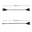 Wiosło kajakowe do deski SUP 2w1 składane aluminiowe regulowane 175 - 220 cm Wiosło kajakowe do deski SUP 2w1 składane aluminiowe regulowane 175 - 220 cm